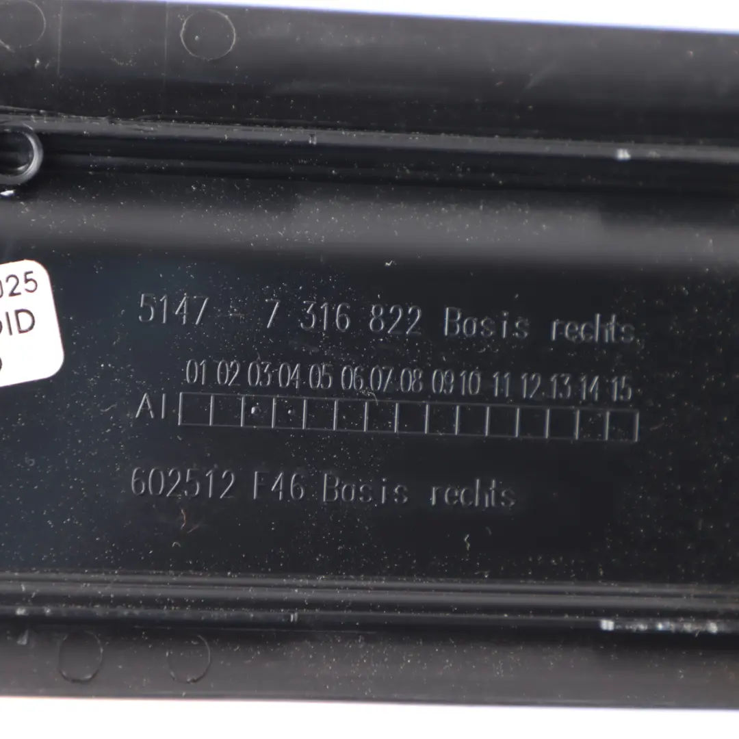 BMW F46 F46N Listwa osłona Nakładka Progowa Prawy Tył Tylna - SKU 7316822 - Numer Części 7316822