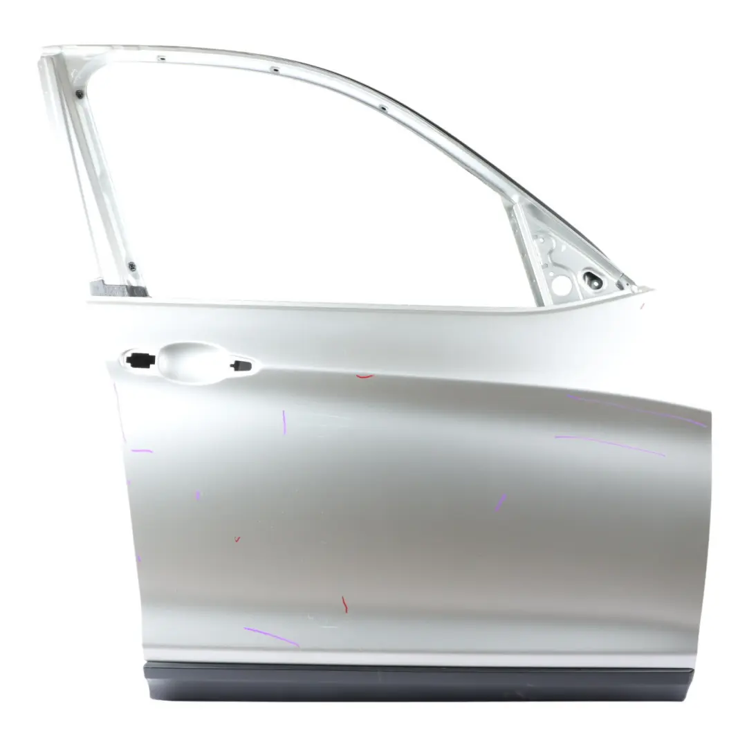 Door Front Right O/S Mineralsilber Silver Metallic - A14 to BMW X3 F25 with Part number 7355804 BMW X3 F25 Door Front Right O/S Mineralsilber Silver Metallic - A14 - SKU 7355804-MS - Part number 7355804