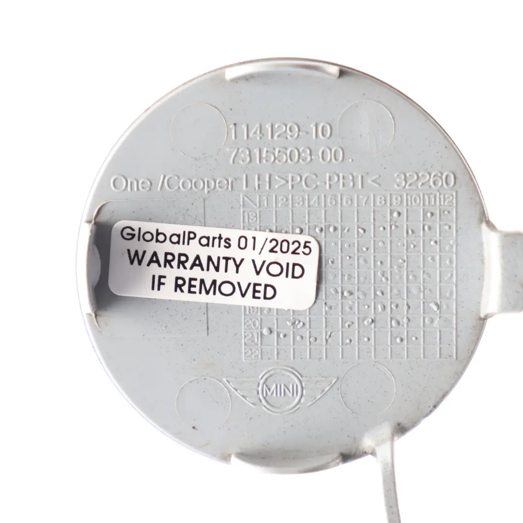 Bumper Cover Flap Towing Eye Left N/S Midnight Black - A94 to Mini F56 F57 Rear with Part number 7380011 Mini F56 F57 Rear Bumper Cover Flap Towing Eye Left N/S Midnight Black - A94 - SKU 7380011-MNB - Part number 7380011