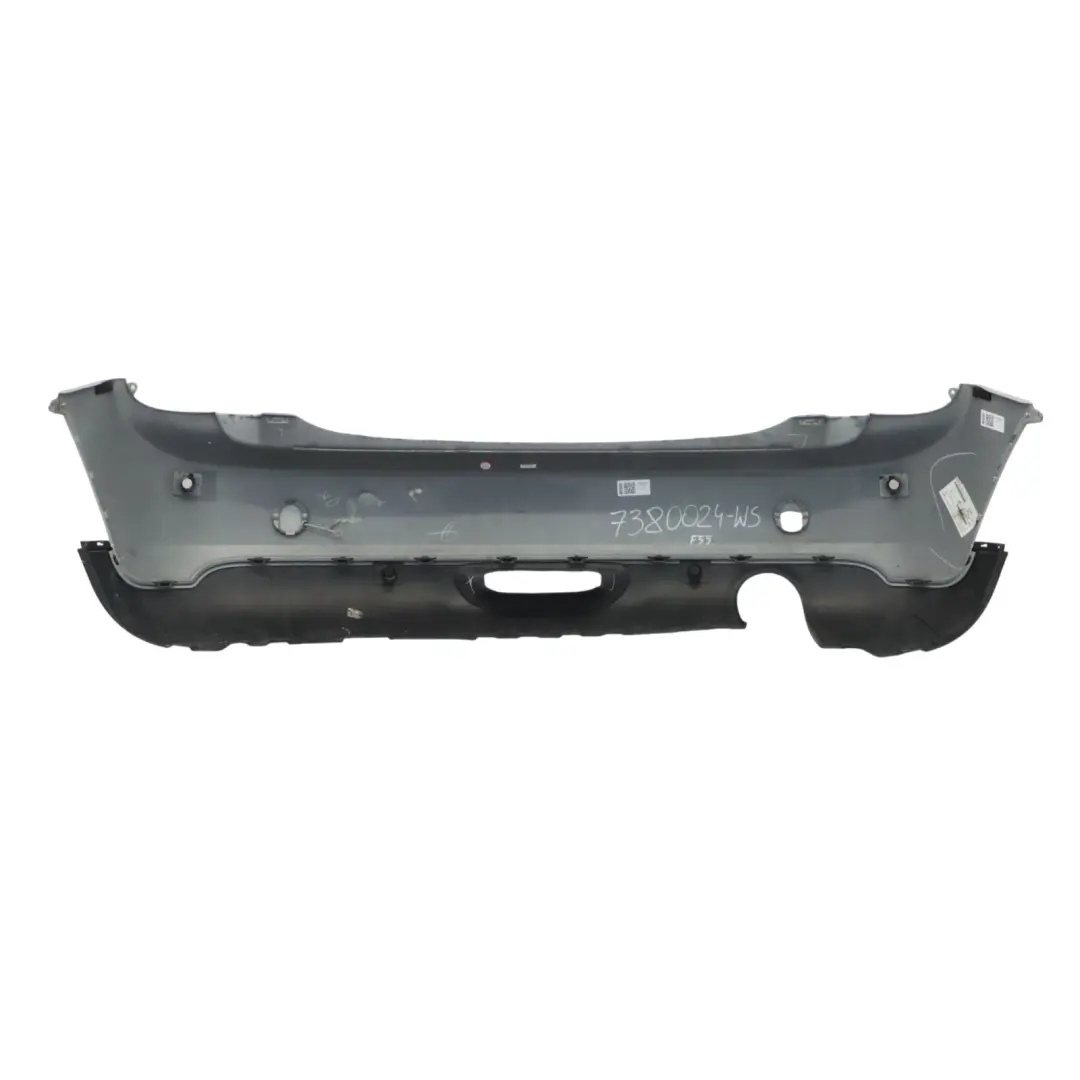 Mini F55 Rear Bumper Trim Panel Cover White Silver Metallic - A62 - SKU 7380024-WS - Part number 7380024
