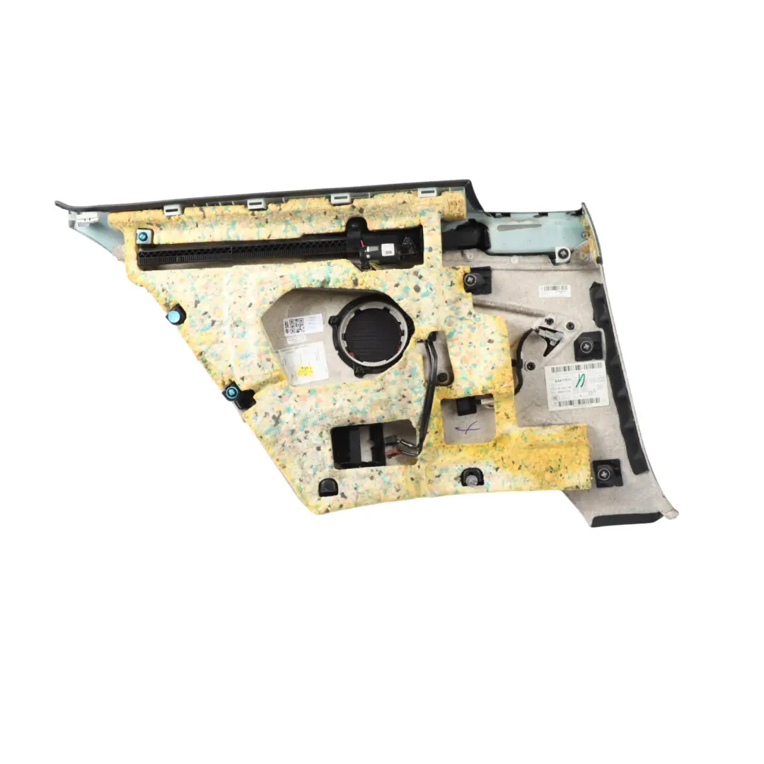 Lateral Trim Panel Rear Right O/S Side Cover Leather Black Red to BMW F32 with Part number 7389674 BMW F32 Lateral Trim Panel Rear Right O/S Side Cover Leather Black Red - SKU 7389674 - Part number 7389674