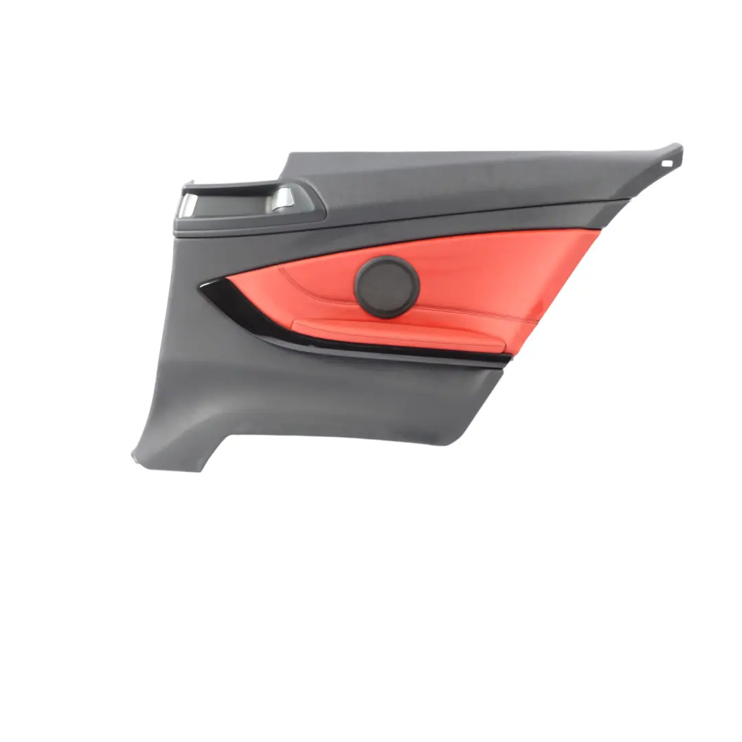 Lateral Trim Panel Rear Right O/S Side Cover Leather Black Red to BMW F32 with Part number 7389674 BMW F32 Lateral Trim Panel Rear Right O/S Side Cover Leather Black Red - SKU 7389674 - Part number 7389674