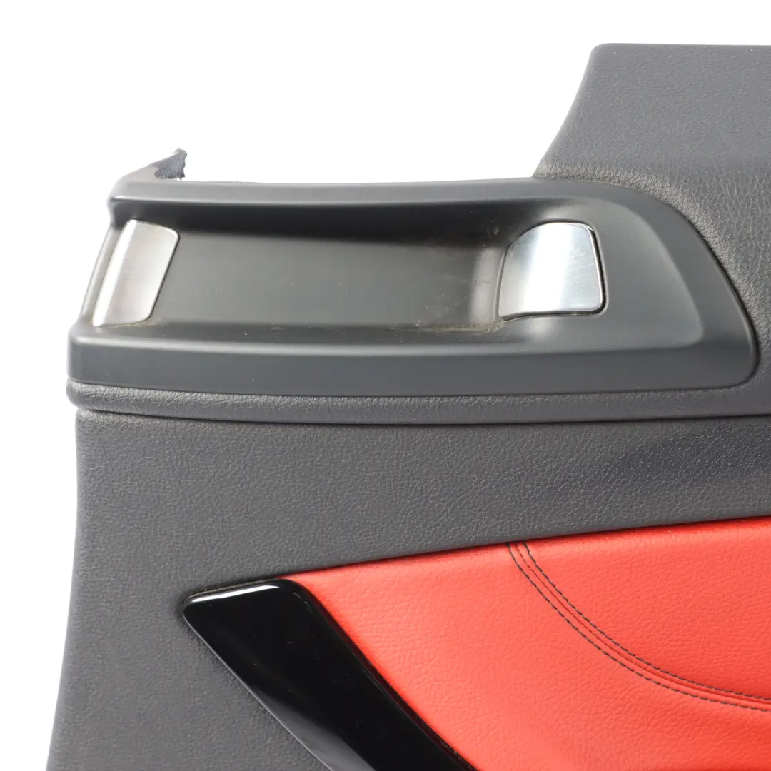 Lateral Trim Panel Rear Right O/S Side Cover Leather Black Red to BMW F32 with Part number 7389674 BMW F32 Lateral Trim Panel Rear Right O/S Side Cover Leather Black Red - SKU 7389674 - Part number 7389674