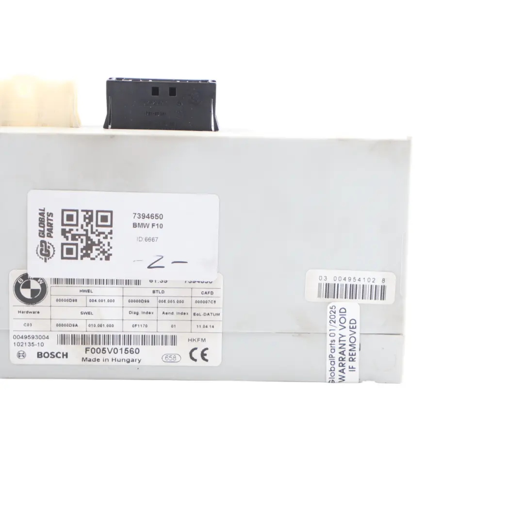  Trunk Function Module BMW F10 F10 LCI Tailgate Boot Control Unit ECU - SKU 7394650 - Part number 7394650