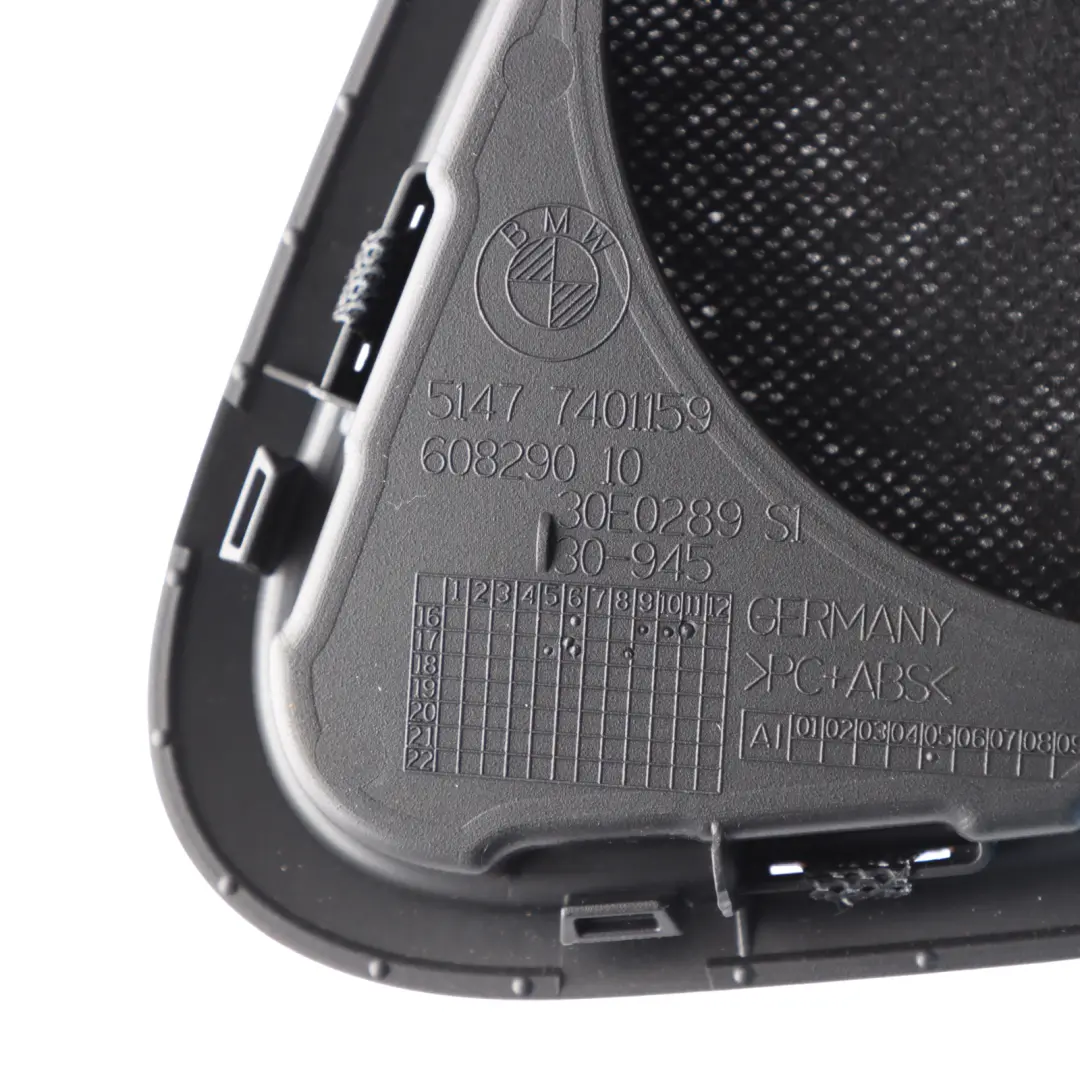 Harman Kardon Speaker Cover Trim Grille Black to BMW G32 GT Rear with Part number 7401159 BMW G32 GT Rear Harman Kardon Speaker Cover Trim Grille Black - SKU 7401159 - Part number 7401159