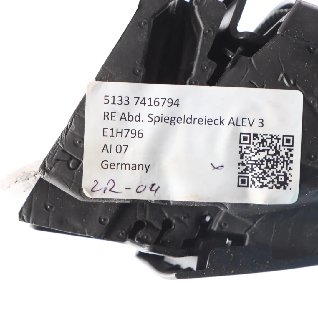 Front Door Inner Speaker Triangle Cover Trim Right O/S to BMW G32 with Part number 7416790 BMW G32 Front Door Inner Speaker Triangle Cover Trim Right O/S - SKU 7416790 - Part number 7416790