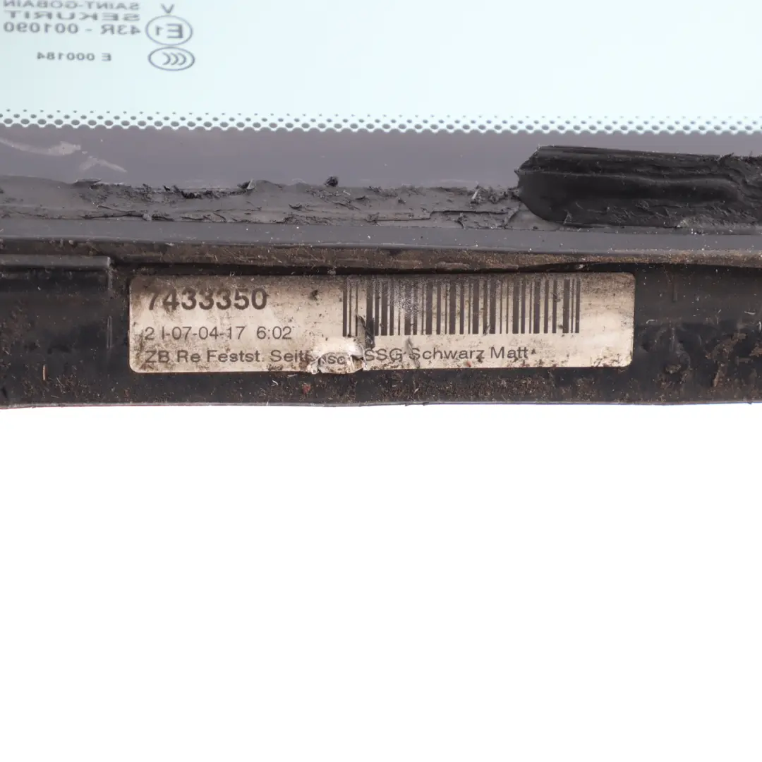  Window Glass BMW F32 F82 M4 Side Quarter Glass Rear Right O/S Swarz Matt - SKU 7433350 - Part number 7433350