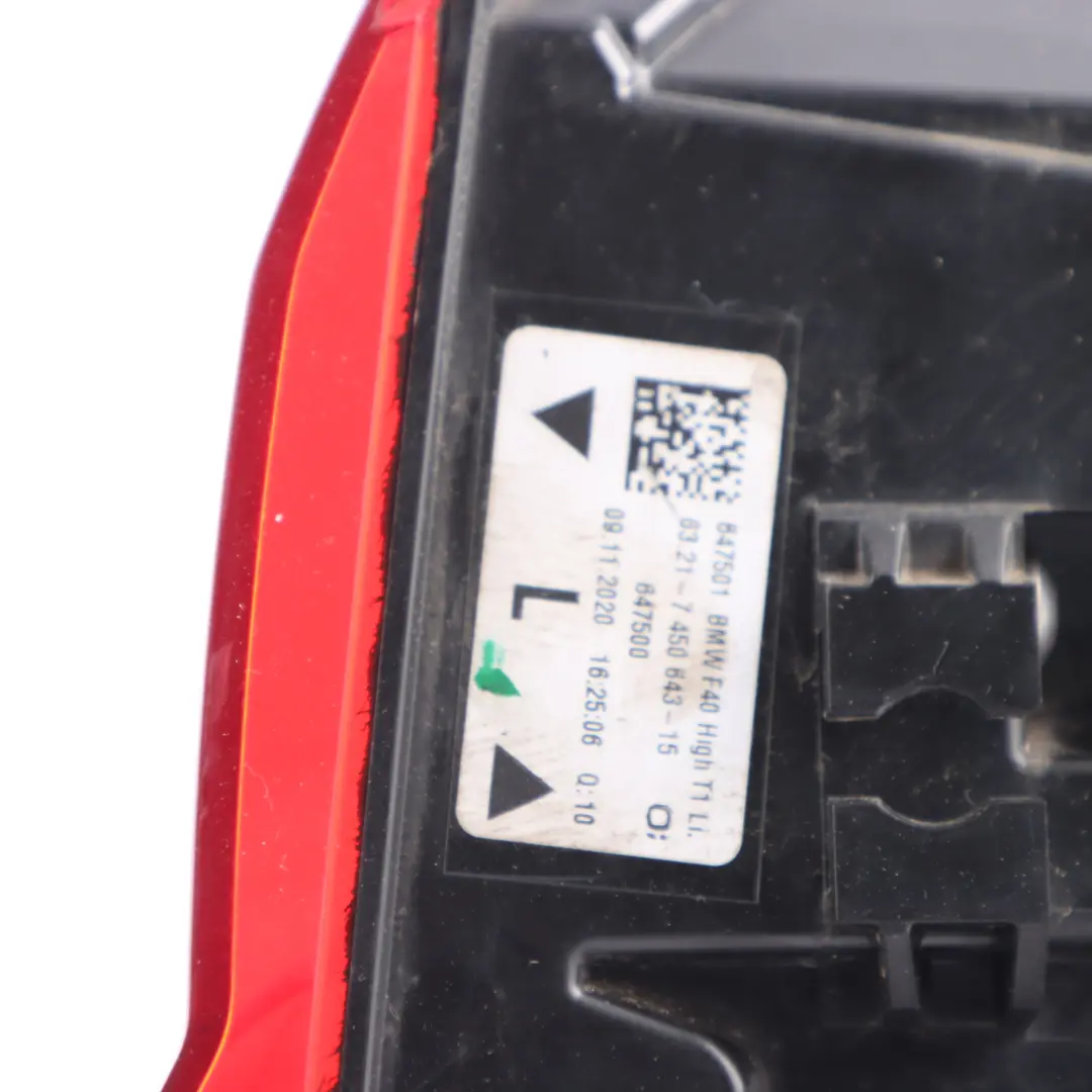 Lamp Taillight LED Tail Light Left N/S Side Panel to BMW F40 Rear with Part number 7450643 BMW F40 Rear Lamp Taillight LED Tail Light Left N/S Side Panel - SKU 7450643-1 - Part number 7450643
