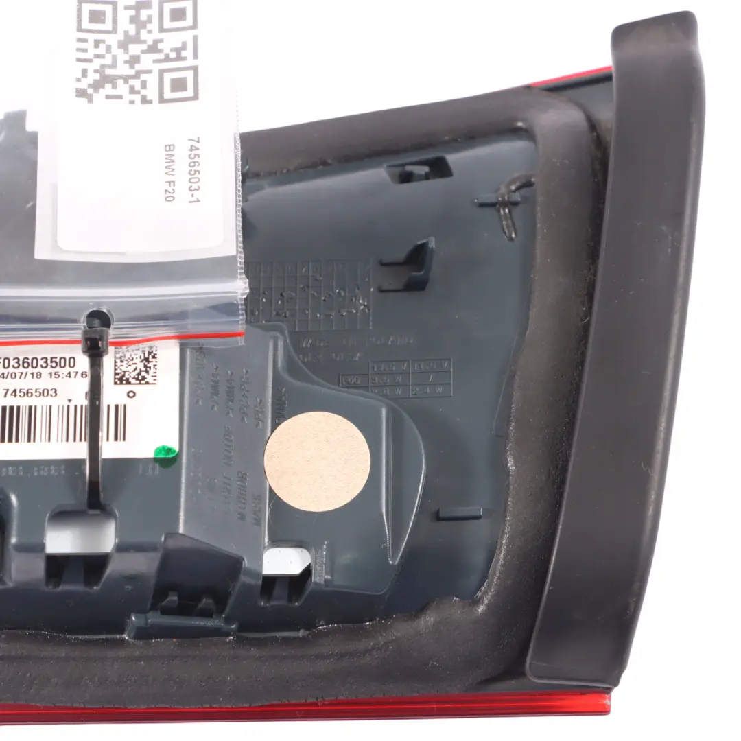 Lamp Light Left N/S Tailgate Lamp Black Line to BMW F20 F21 LCI Rear with Part number 7456503 BMW F20 F21 LCI Rear Lamp Light Left N/S Tailgate Lamp Black Line - SKU 7456503-1 - Part number 7456503