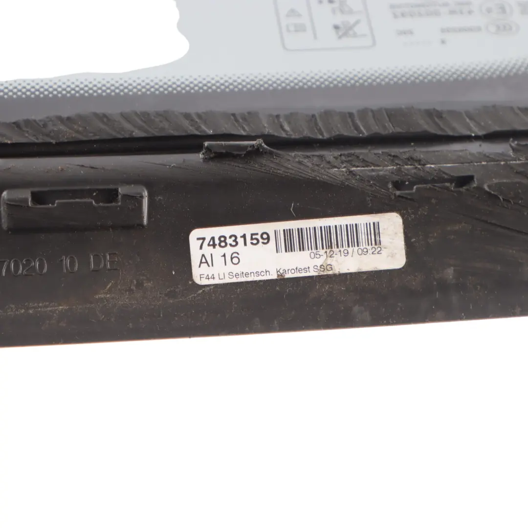 Window Fixed Quarter Panel Rear Left N/S AS3 Tinted to BMW F44 Gran Coupe with Part number 7483159 BMW F44 Gran Coupe Window Fixed Quarter Panel Rear Left N/S AS3 Tinted - SKU 7483159 - Part number 7483159
