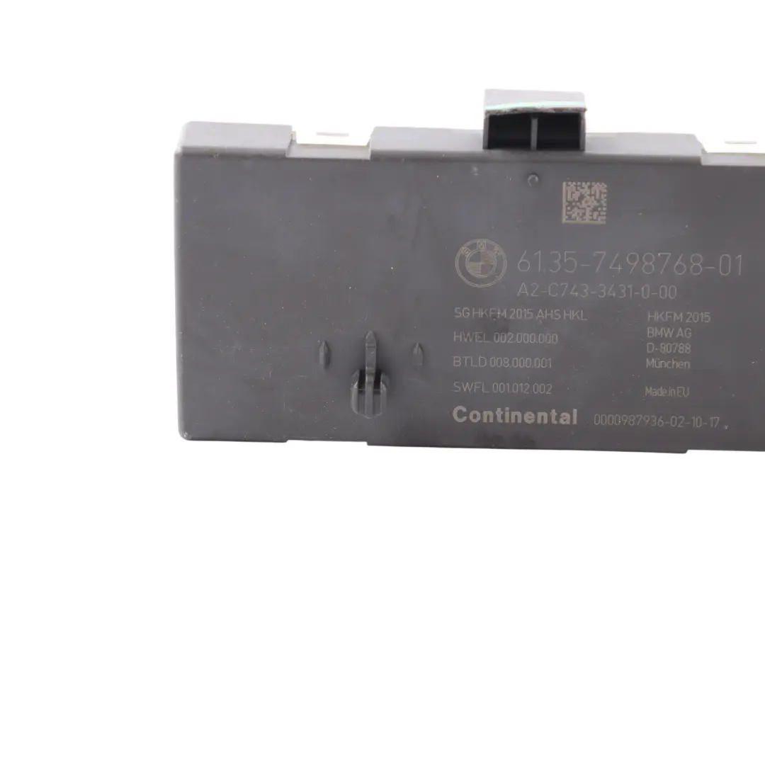 BMW G32 GT Control Unit Tailgate Boot Trunk Function Module Control Unit - SKU 7498768-1 - Part number 7498768