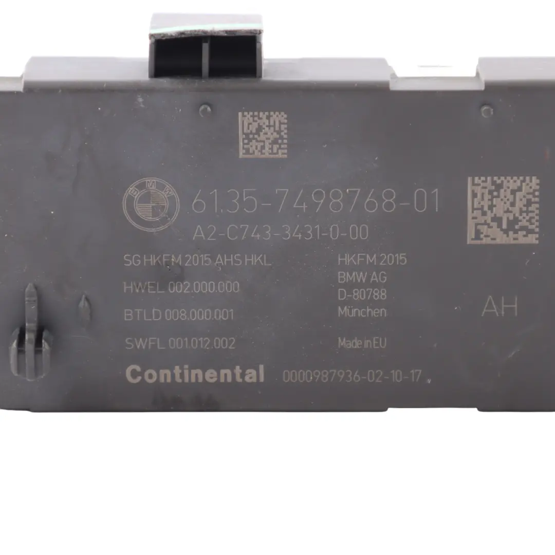BMW G32 GT Control Unit Tailgate Boot Trunk Function Module Control Unit - SKU 7498768-1 - Part number 7498768