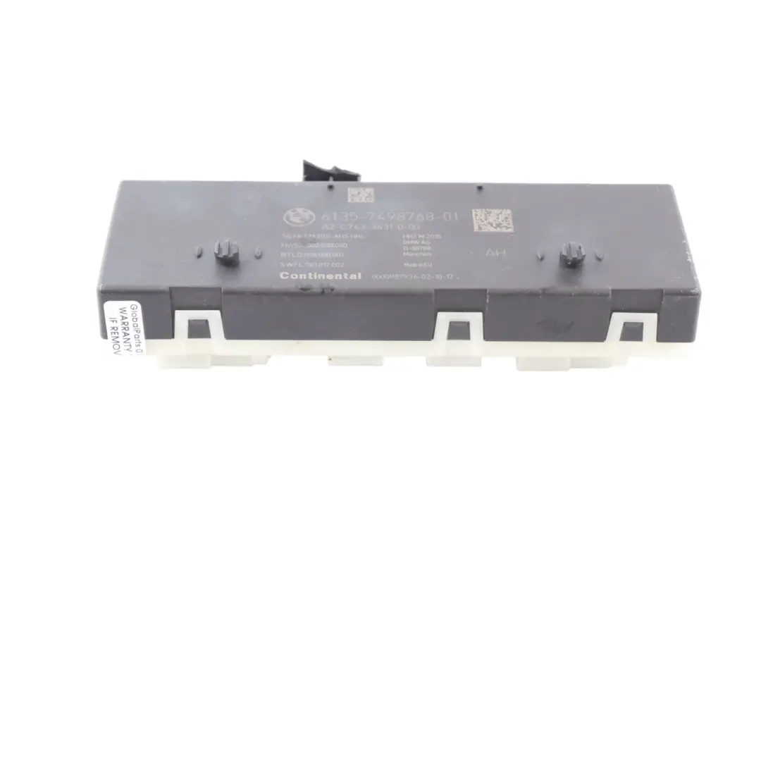 Control Unit Tailgate Boot Trunk Function Module Control Unit to BMW G32 GT with Part number 7498768 BMW G32 GT Control Unit Tailgate Boot Trunk Function Module Control Unit - SKU 7498768-1 - Part number 7498768