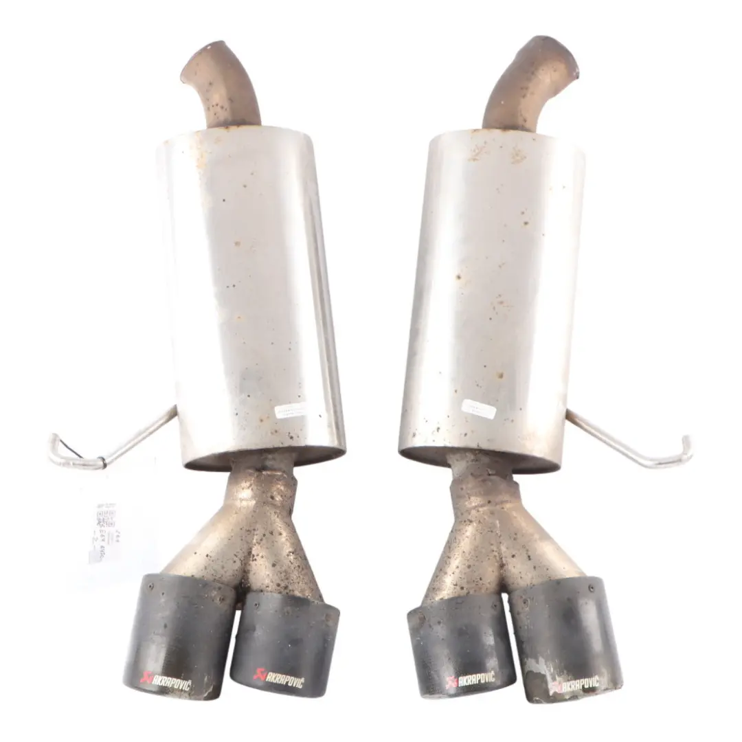 645Ci Exhaust Rear Silencer Set Back Box Muffler Akrapovic Tips to BMW E63 E64 with Part number 7526381-1 BMW E63 E64 645Ci Exhaust Rear Silencer Set Back Box Muffler Akrapovic Tips - SKU 7526381-1 - Part number 7526381-1