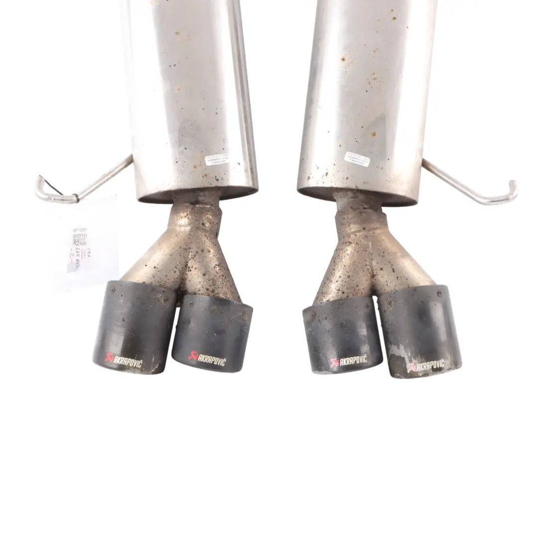 645Ci Exhaust Rear Silencer Set Back Box Muffler Akrapovic Tips to BMW E63 E64 with Part number 7526381-1 BMW E63 E64 645Ci Exhaust Rear Silencer Set Back Box Muffler Akrapovic Tips - SKU 7526381-1 - Part number 7526381-1