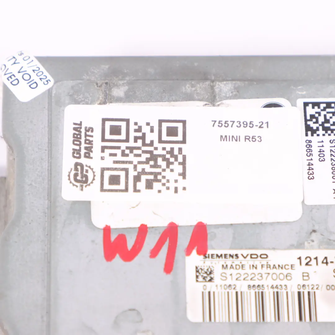Mini Cooper S R52 R53 W11 170HP Engine ECU Kit DME EWS + Key Manual - SKU 7557395-21 - Part number 7557395