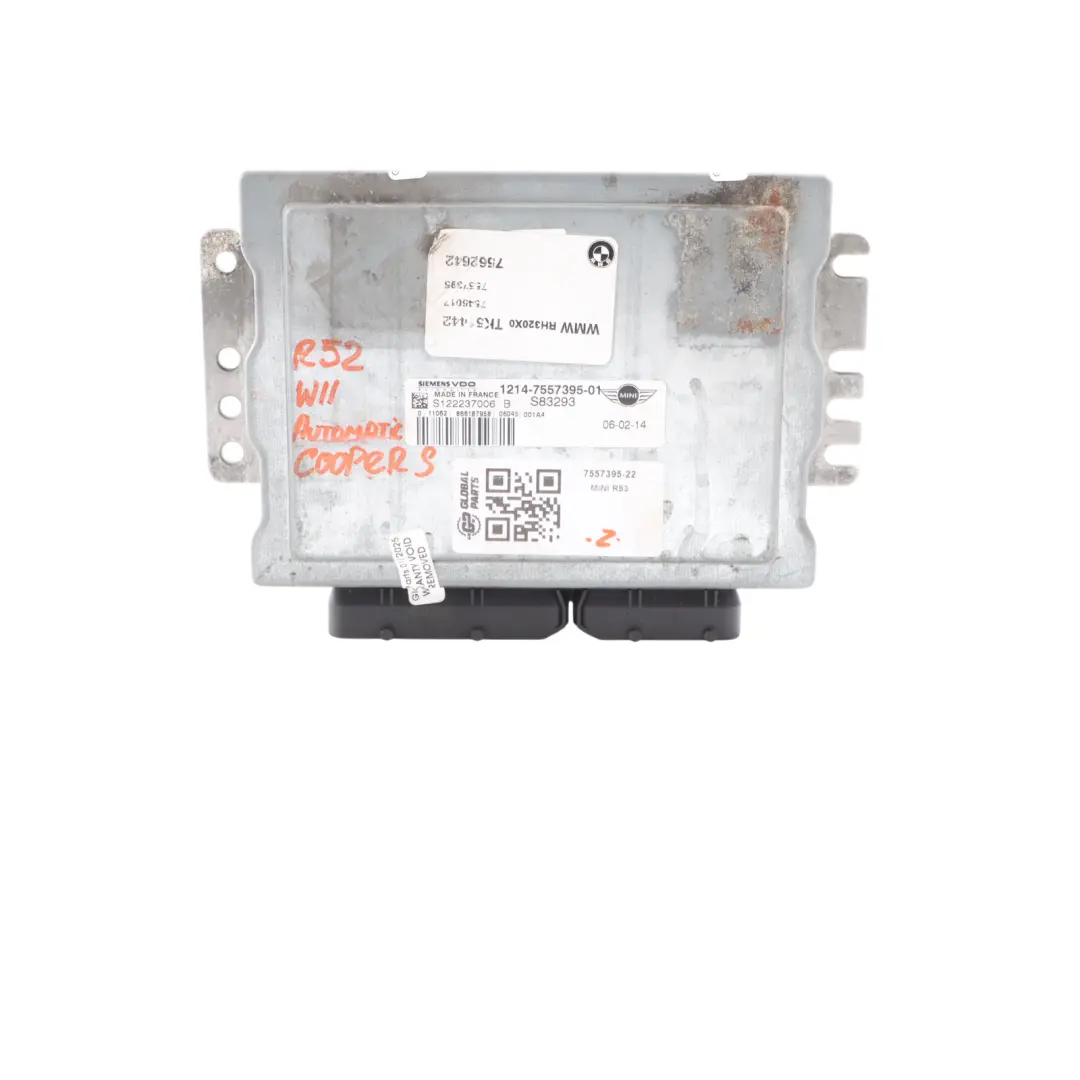 170HP Engine Control Unit Module ECU Automatic to Mini Cooper S R52 R53 W11 with Part number 7557395 Mini Cooper S R52 R53 W11 170HP Engine Control Unit Module ECU Automatic - SKU 7557395-22 - Part number 7557395