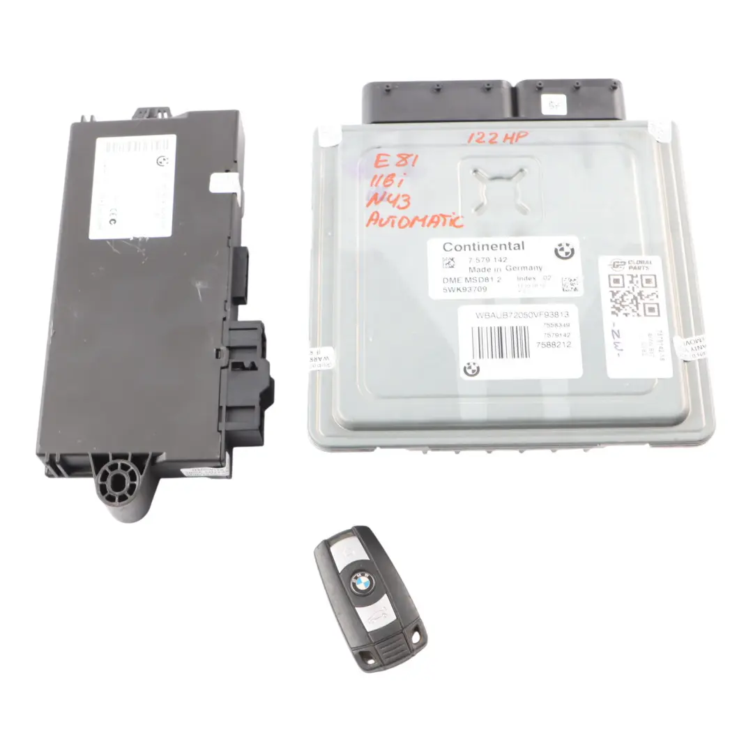 £BMW E81 E87 LCI 116i 1.6 Petrol N43 ECU Kit DME CAS3 + Key Automatic to with Part number 7579142 £BMW E81 E87 LCI 116i 1.6 Petrol N43 ECU Kit DME CAS3 + Key Automatic - SKU 7579142-15 - Part number 7579142