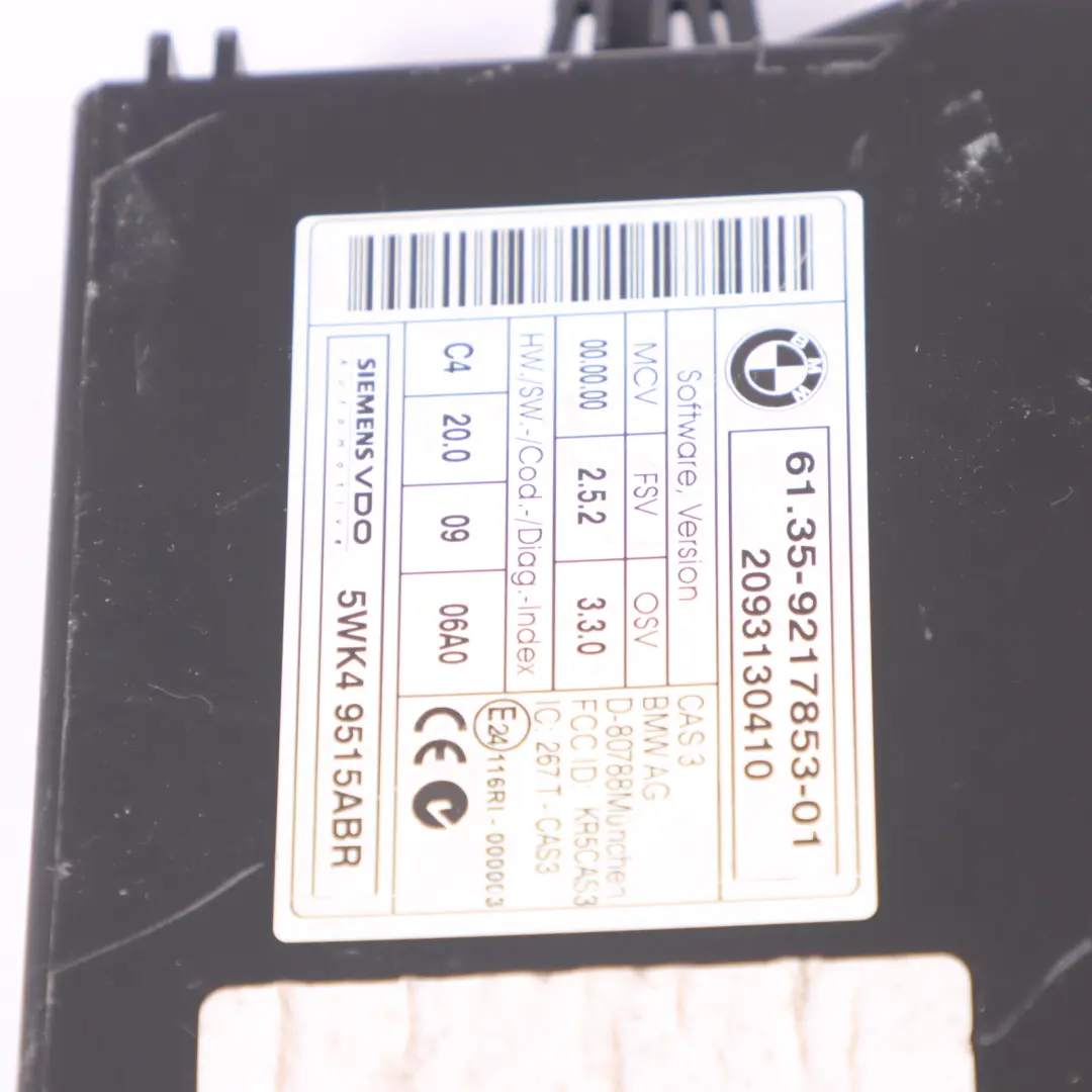Mini One R56 N12 1.4 95HP Engine ECU DME Kit CAS3 + Key Manual - SKU 7600020-13 - Part number 7600020