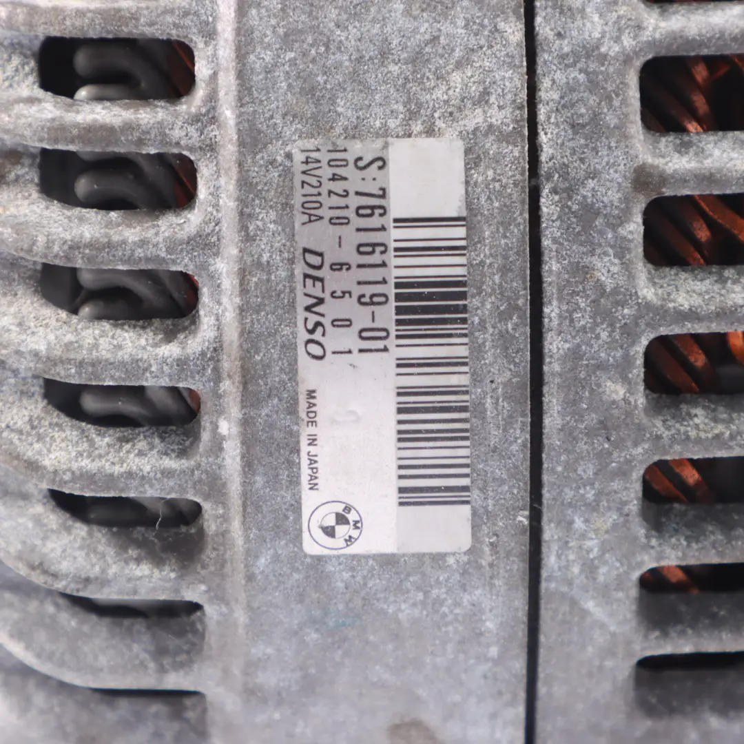  Alternatore Generatore BMW F10 F11 F20 F21 F30 F31 N55 Denso 14V 210A - SKU 7616119 - Numero di parte 7616119