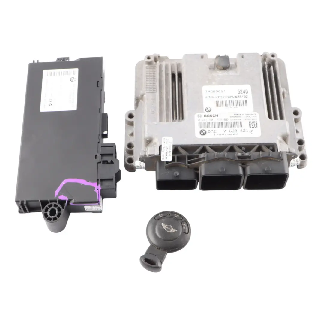 Mini Cooper S R60 N18 184HP Engine ECU Kit DME CAS3 + Key Manual - SKU 7639421-1 - Part number 7639421