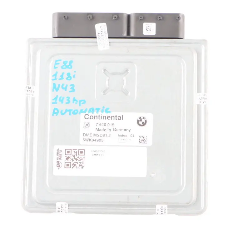 BMW E81 E82 E88 N43 143HP Engine Control Unit ECU DME 7640015 Automatic