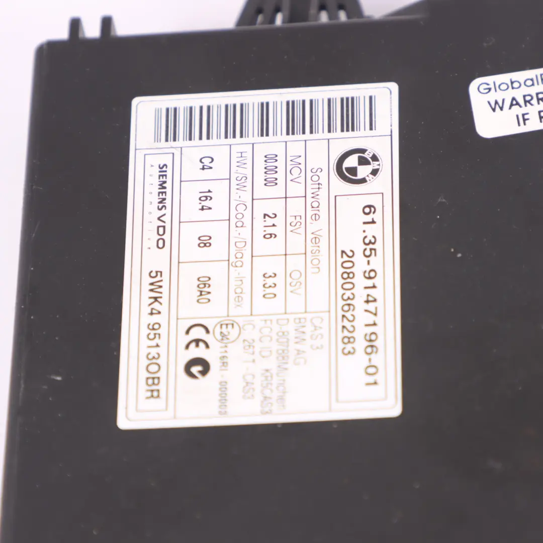 BMW E81 E87 LCI E90 118d 318d N47 143HP Diesel ECU KIT DDE CAS3 + Key - SKU 7810001-1 - Part number 7810001