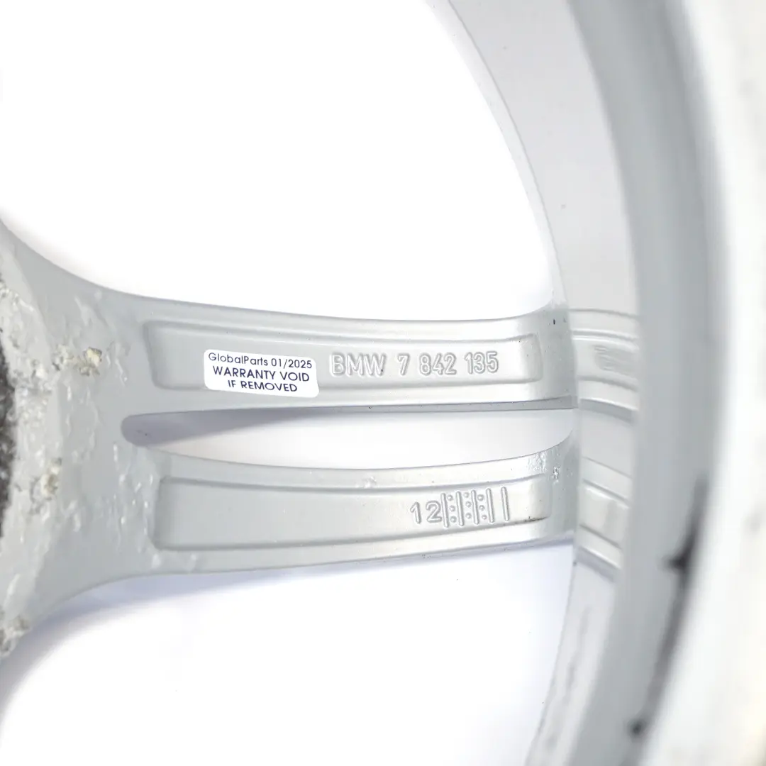 Front Silver Alloy Wheel Rim 19" 8J ET:29 M Double Spoke 326 to BMW Z4 E89 with Part number 7842135 BMW Z4 E89 Front Silver Alloy Wheel Rim 19" 8J ET:29 M Double Spoke 326 - SKU 7842135-4 - Part number 7842135