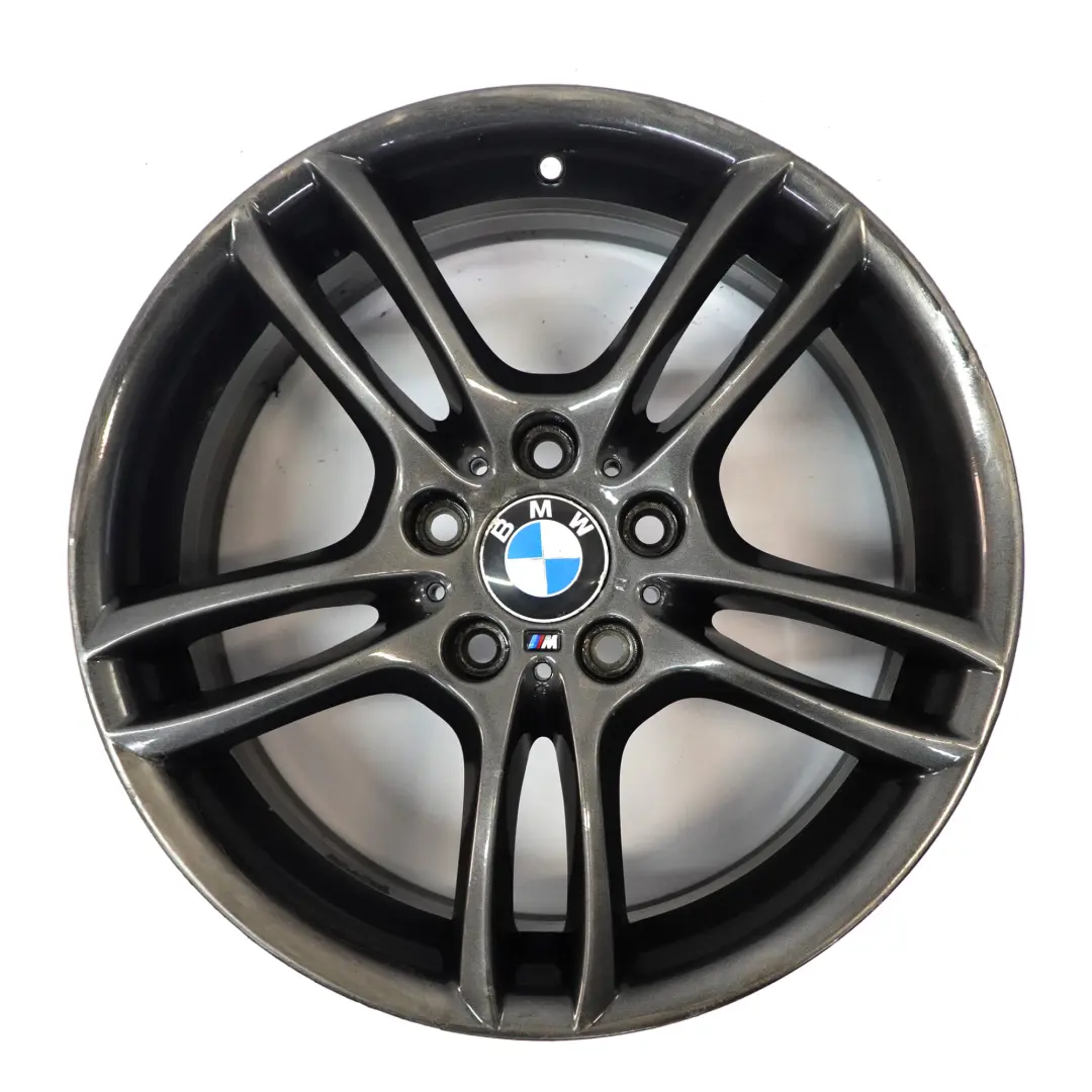 Grey Rear Alloy Wheel Rim 18" 8,5J ET:52 M Double Spoke 261 to BMW E81 E87 with Part number 7842608 BMW E81 E87 Grey Rear Alloy Wheel Rim 18" 8,5J ET:52 M Double Spoke 261 - SKU 7842608-4 - Part number 7842608