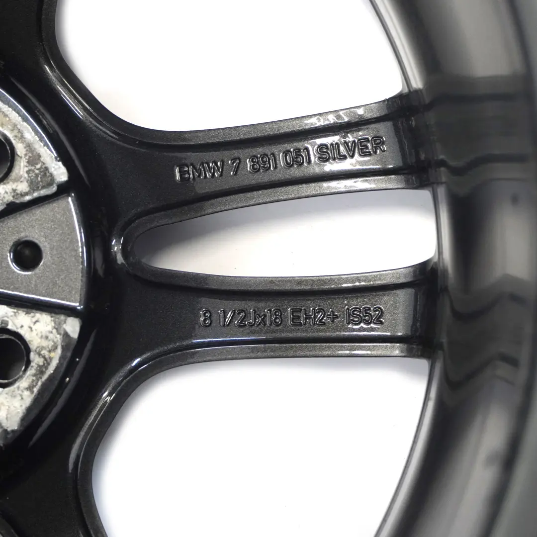 BMW E81 E87 Grey Rear Alloy Wheel Rim 18" 8,5J ET:52 M Double Spoke 261 - SKU 7842608-4 - Part number 7842608