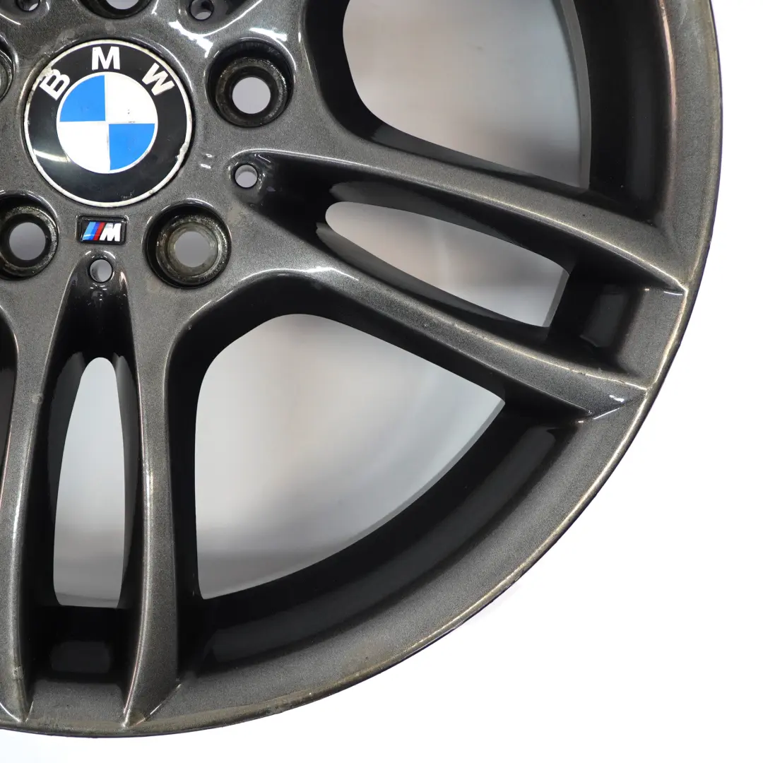 Grey Rear Alloy Wheel Rim 18" 8,5J ET:52 M Double Spoke 261 to BMW E81 E87 with Part number 7842608 BMW E81 E87 Grey Rear Alloy Wheel Rim 18" 8,5J ET:52 M Double Spoke 261 - SKU 7842608-4 - Part number 7842608