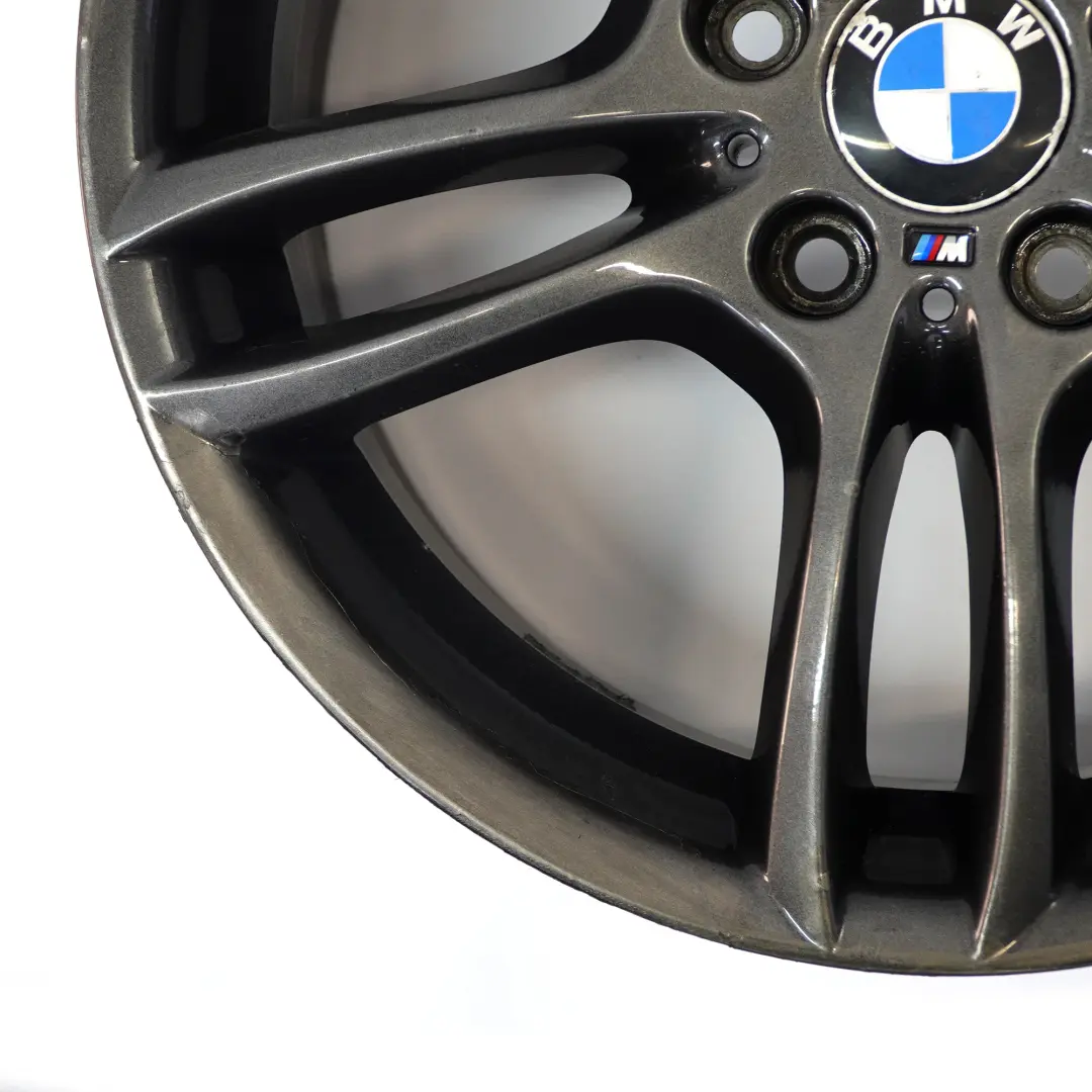 Grey Rear Alloy Wheel Rim 18" 8,5J ET:52 M Double Spoke 261 to BMW E81 E87 with Part number 7842608 BMW E81 E87 Grey Rear Alloy Wheel Rim 18" 8,5J ET:52 M Double Spoke 261 - SKU 7842608-4 - Part number 7842608