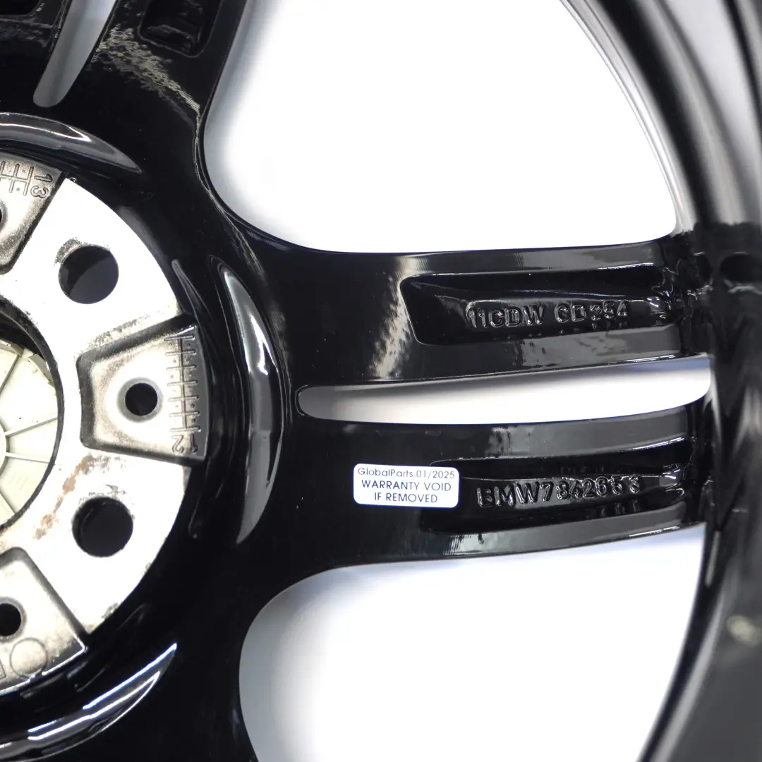 Alloy Rim M Double Spoke 351 9J 19" ET:44 to BMW F10 F12 Black Rear Wheel with Part number 7842653 BMW F10 F12 Black Rear Wheel Alloy Rim M Double Spoke 351 9J 19" ET:44 - SKU 7842653-4 - Part number 7842653