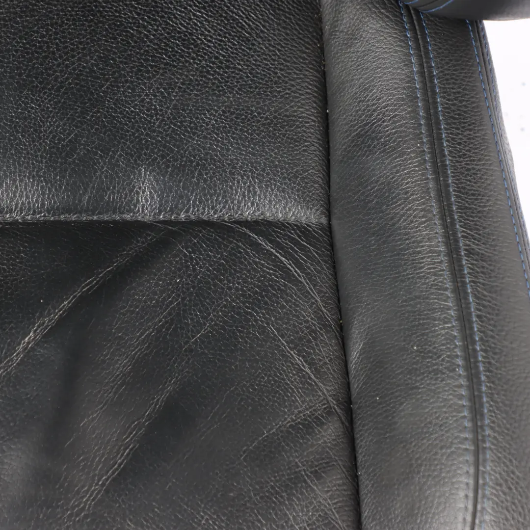 BMW E90 E91 LCI M Sport Fotel Przód Prawo Czarna Skóra Dakota Niebieska Nić - SKU 7843514-2 - Numer Części 7843514