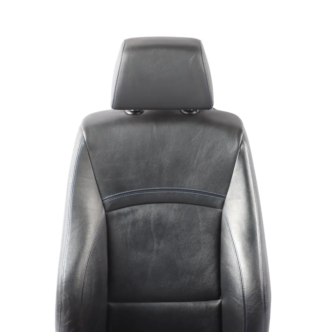 BMW E90 E91 LCI Sedile Anteriore Destro M Sport Pelle Nera Cuciture Blu Dakota - SKU 7843514-2 - Numero di parte 7843514