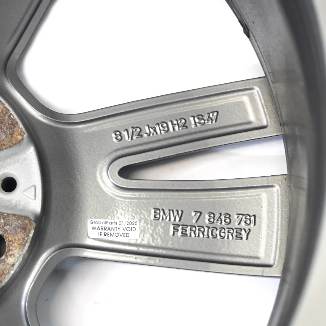 BMW F30 F31 F32 Hinter Rad Felge Alu 19" 8,5J ET:47 M Doppel Speiche 442 - SKU 7846781-7 - Teilenummer 7846781