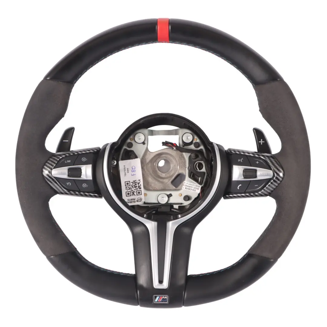 Kierownica Czarna Skóra Alcantara M Sport Pakiet Łopatki do BMW F80 M3 F82 M4 o numerze 7847606 BMW F80 M3 F82 M4 Kierownica Czarna Skóra Alcantara M Sport Pakiet Łopatki - SKU 7847606-6 - Numer Części 7847606