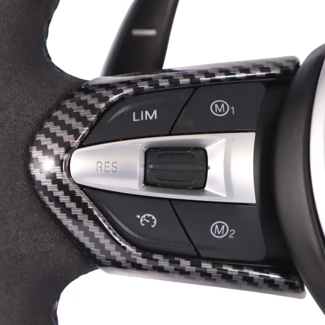 Steering Wheel BMW F80 M3 F82 M4 Black Leather Alcantara M Sport Paddle Shift to with Part number 7847606 Steering Wheel BMW F80 M3 F82 M4 Black Leather Alcantara M Sport Paddle Shift - SKU 7847606-6 - Part number 7847606