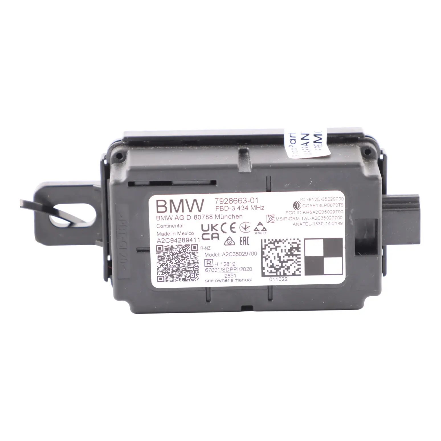 Mini F54 F55 F56 F57 BMW F15 F20 F30 F32 Antena Receptor Módulo Control 7928663