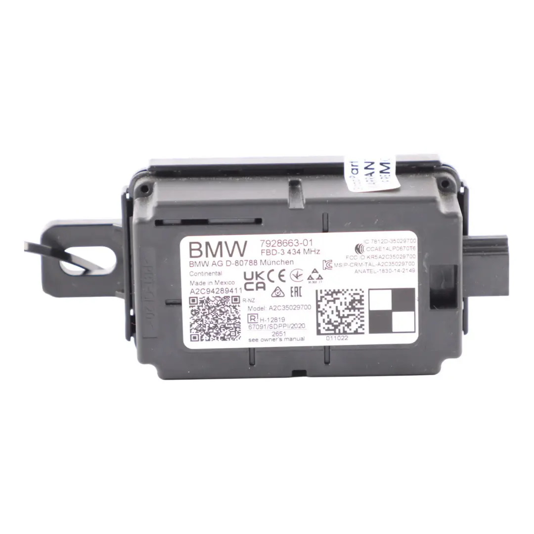 Antenna Receiver Mini F54 F55 F56 F57 BMW F15 F20 F30 F32 Control Unit to with Part number 7928663 Antenna Receiver Mini F54 F55 F56 F57 BMW F15 F20 F30 F32 Control Unit - SKU 7928663 - Part number 7928663
