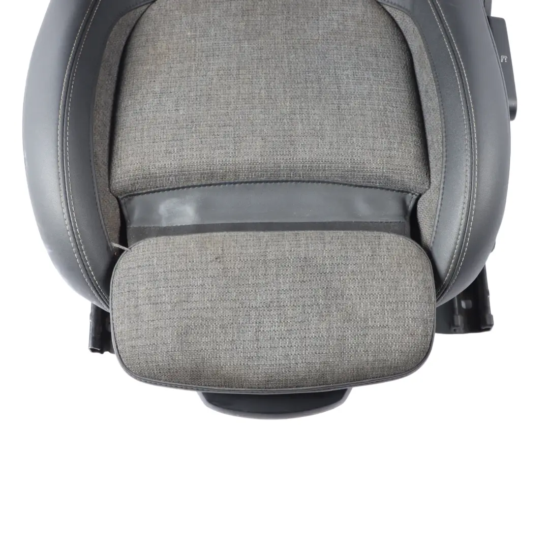 Mini F56 Sport Seat Front Left N/S Heated Half Leather Fabric Pearl Black Carbon - SKU 7955981-5 - Part number 7955981