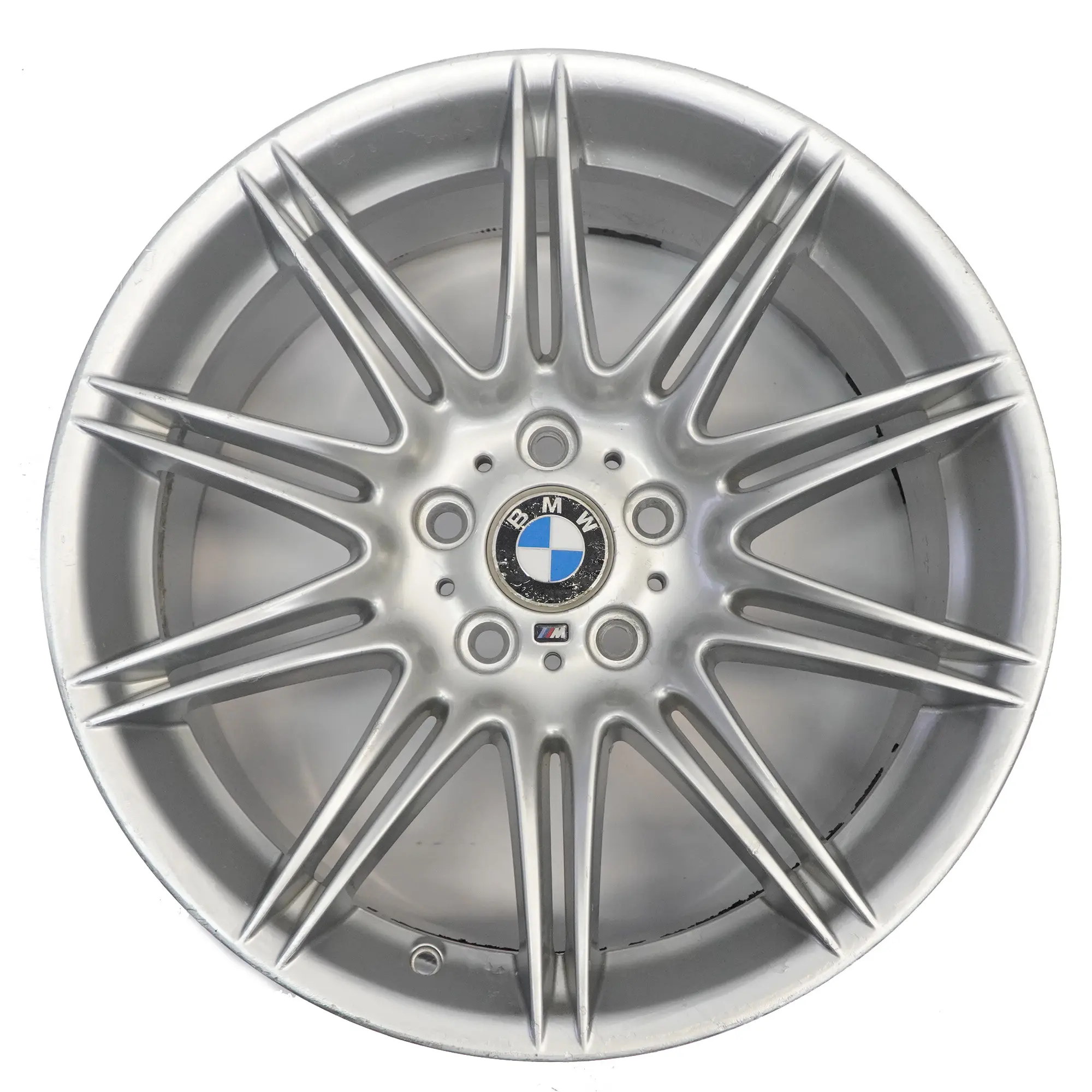 BMW E90 E91 E92 Silberne Hinter Radfelge 19" 9J ET:39 M Doppelspeiche 225