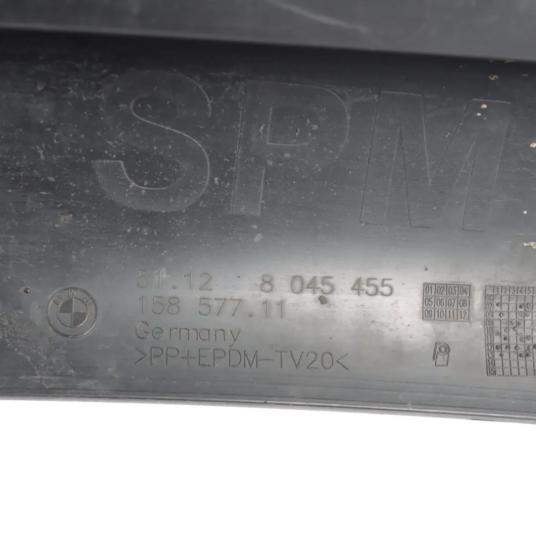 Bumper Bottom Trim Panel Diffuser Insert to BMW E82 E88 M Sport Rear with Part number 8045455 BMW E82 E88 M Sport Rear Bumper Bottom Trim Panel Diffuser Insert - SKU 8045455-2 - Part number 8045455
