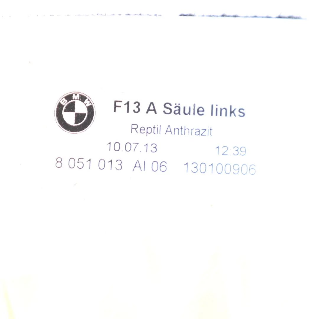 Säule A Abdeckung Säule Trim Panel Links Schwarz Anthrazit BMW F13 Coupe - SKU 8051013 - Teilenummer 8051013