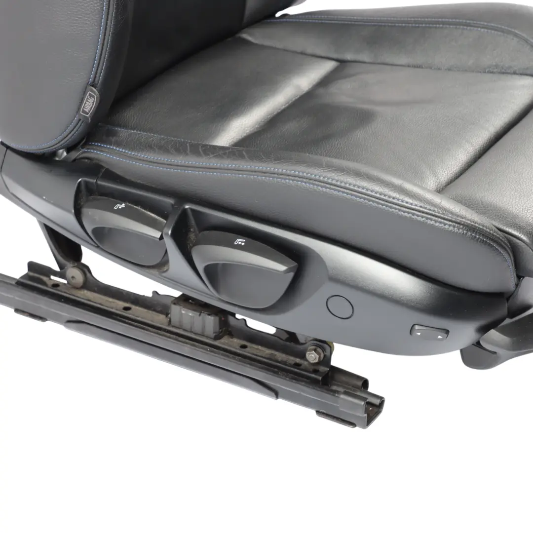 Front Seat Right O/S Leather Boston Black Blue to BMW E88 Convertible M Sport with Part number 8053970 BMW E88 Convertible M Sport Front Seat Right O/S Leather Boston Black Blue - SKU 8053970-1 - Part number 8053970