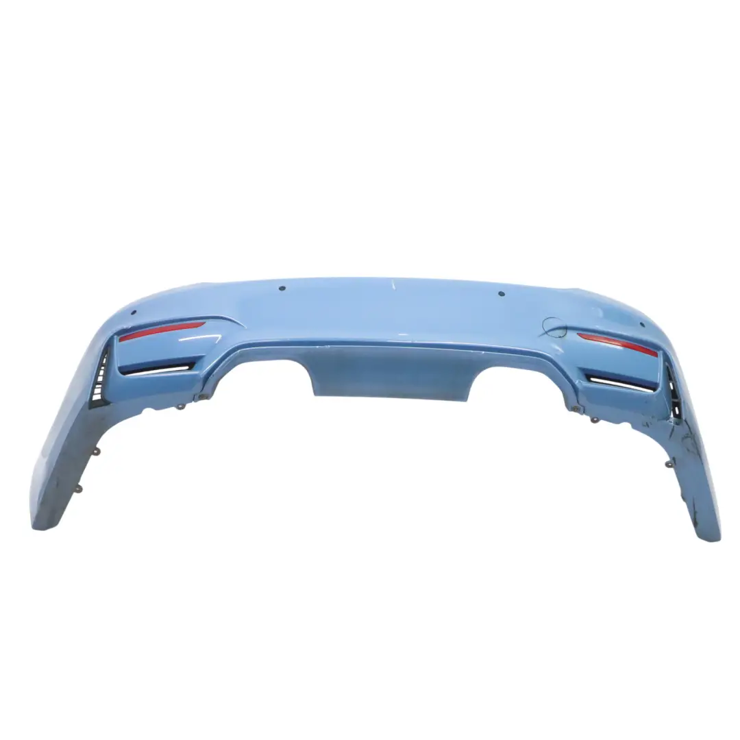 BMW F82 F83 M4 Complete Rear Bumper PDC Yas Marina Blue Metallic - B68 - SKU 8056223-YMB2 - Part number 8056223