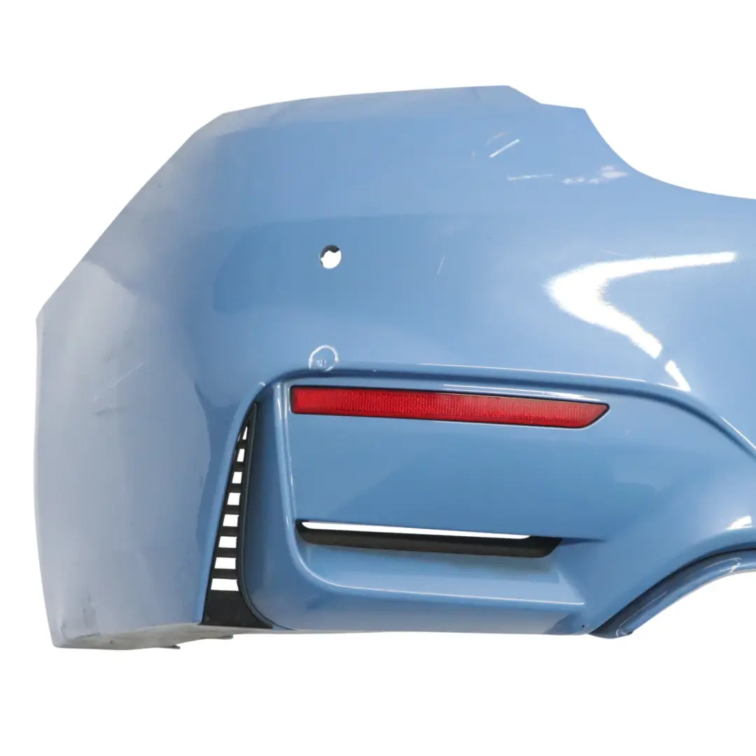 BMW F82 F83 M4 Complete Rear Bumper PDC Yas Marina Blue Metallic - B68 - SKU 8056223-YMB2 - Part number 8056223