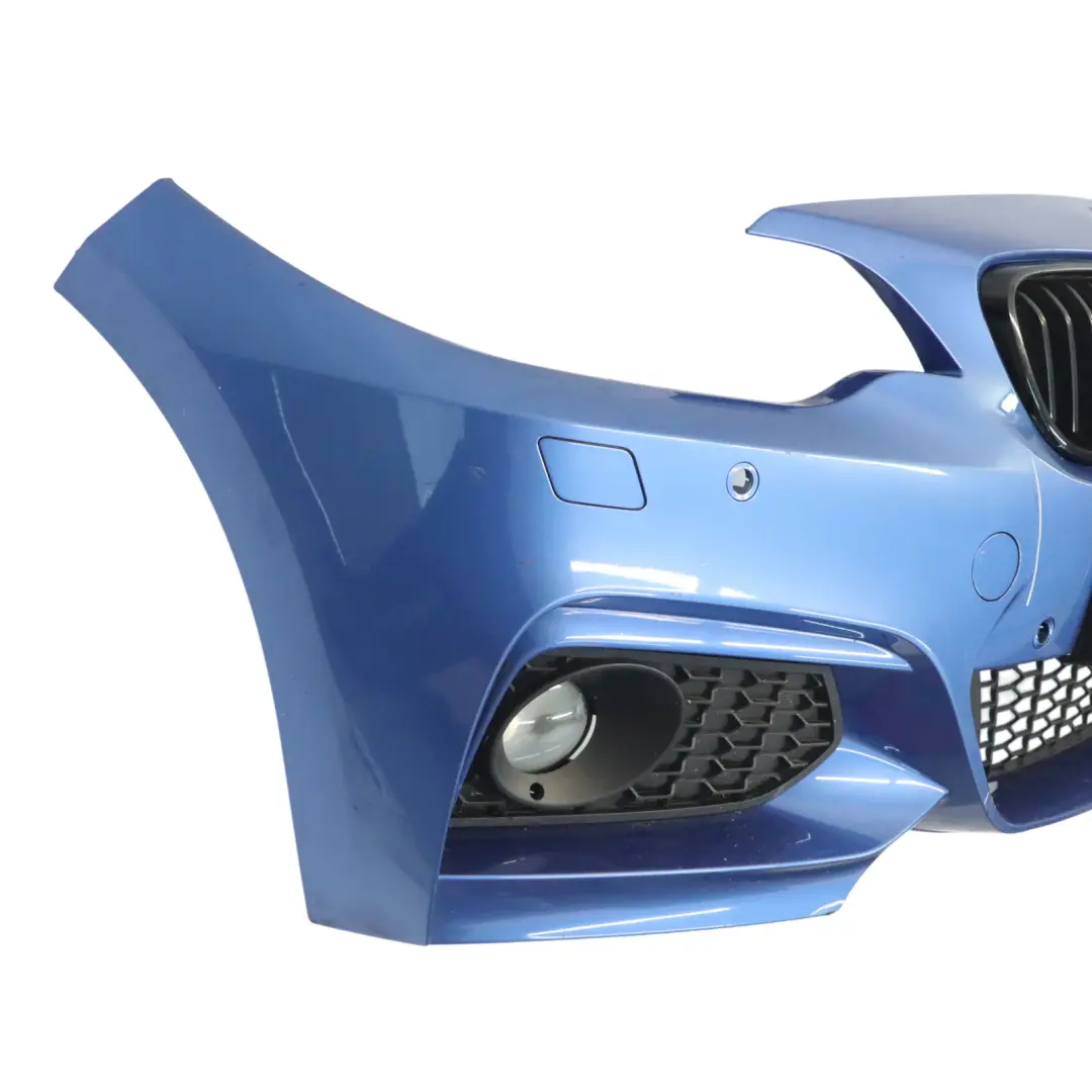 Front Bumper M Sport Trim Panel Estoril Blue Metallic - B45 to BMW F22 F23 with Part number 8057047 BMW F22 F23 Front Bumper M Sport Trim Panel Estoril Blue Metallic - B45 - SKU 8057047-EB - Part number 8057047