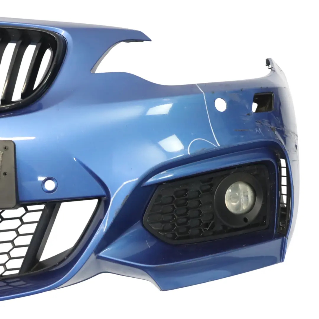 BMW F22 F23 Front Bumper M Sport Trim Panel Estoril Blue Metallic - B45 - SKU 8057047-EB - Part number 8057047