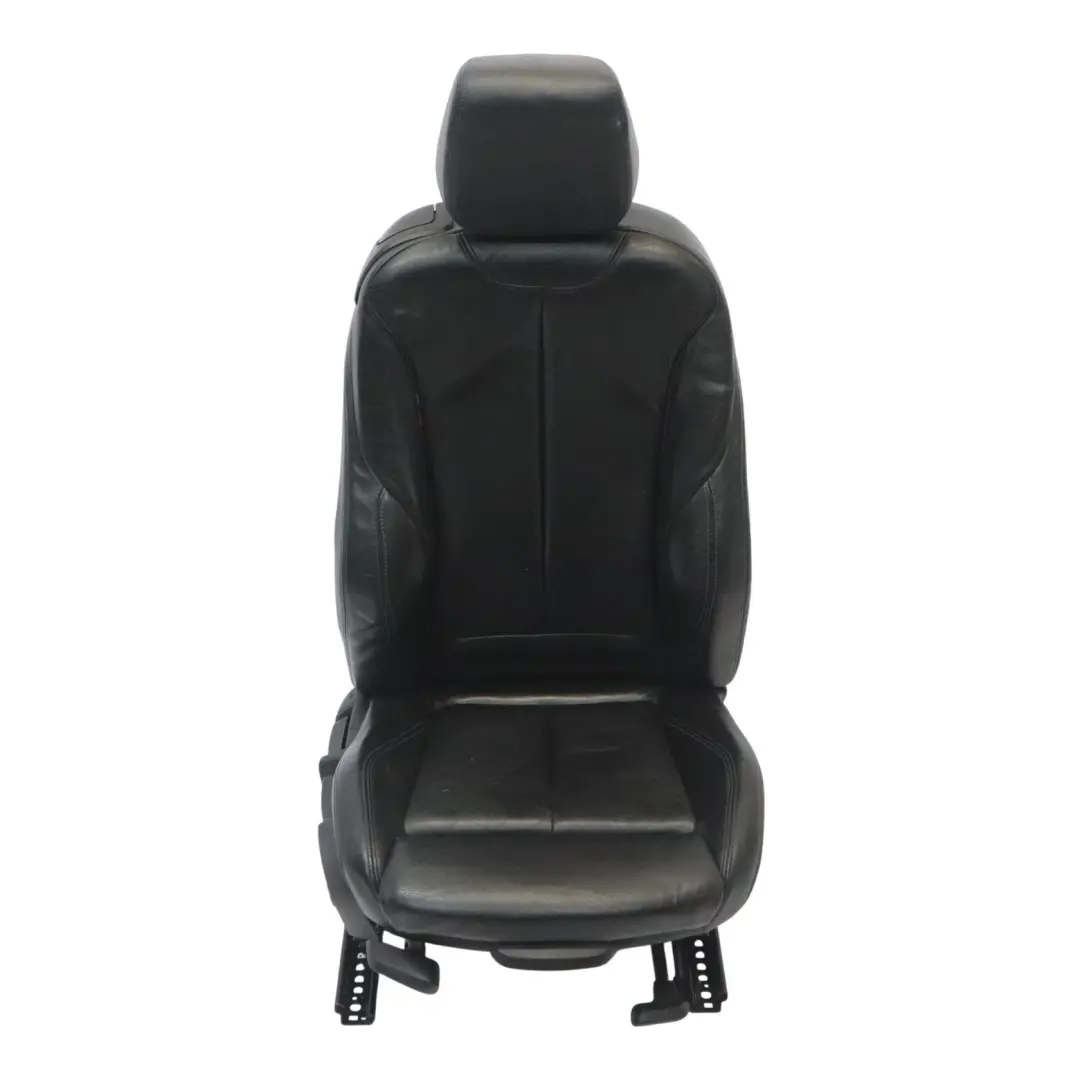 Sport Seat BMW F21 LCI Front Right O/S Heated Black Leather Blue Stitching - SKU 8069656-1 - Part number 8069656